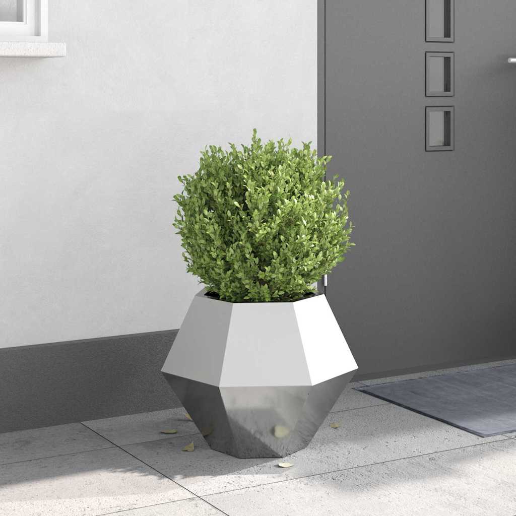 Jardinera vidaxx plateada 50 x 50 x 40 cm acero galvanizado