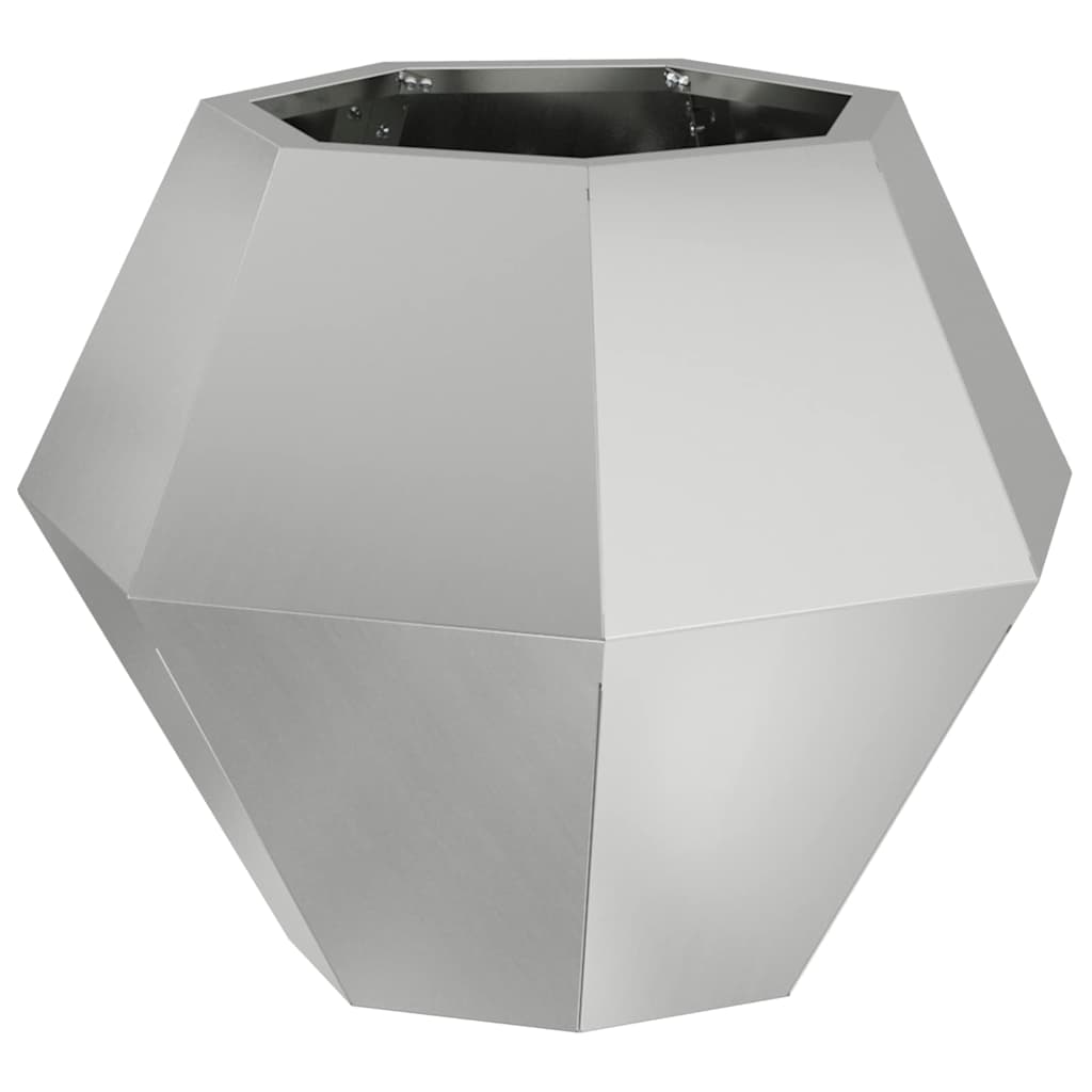 Jardinera vidaxx plateada 50 x 50 x 40 cm acero galvanizado