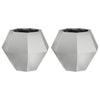 Fioriera Vidaxx 2 pezzi argento 50 x 50 x 40 cm in acciaio zincato