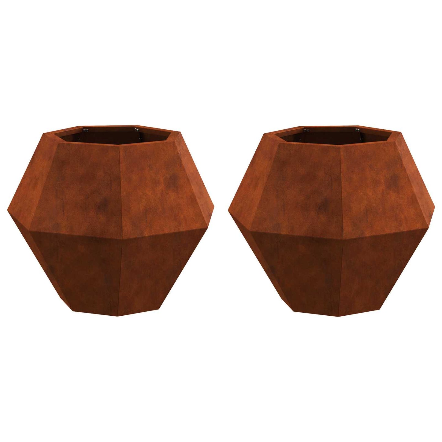 Vidaxl plantenbak 2 pcs roestig 50 x 50 x 40 cm cortenstaal