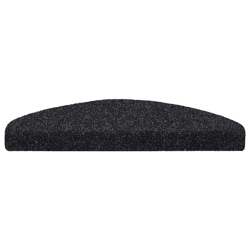 Vidaxx Tappetini per scale autoadesivi 20 pezzi 65x21x4 cm nero semicircolare grande