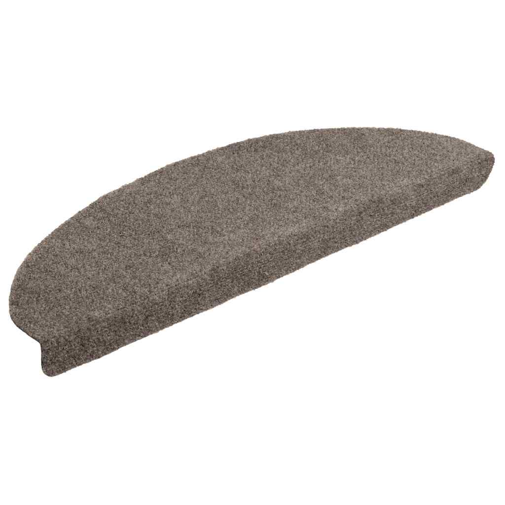 VidaXL Tappetini per scale autoadesivi 20 pezzi 65x21x4 cm beige semicircolare grande