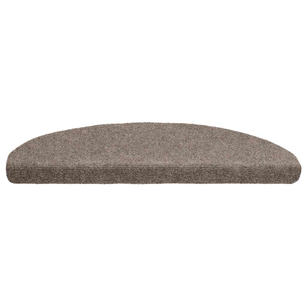 VidaXL Tappetini per scale autoadesivi 20 pezzi 65x21x4 cm beige semicircolare grande