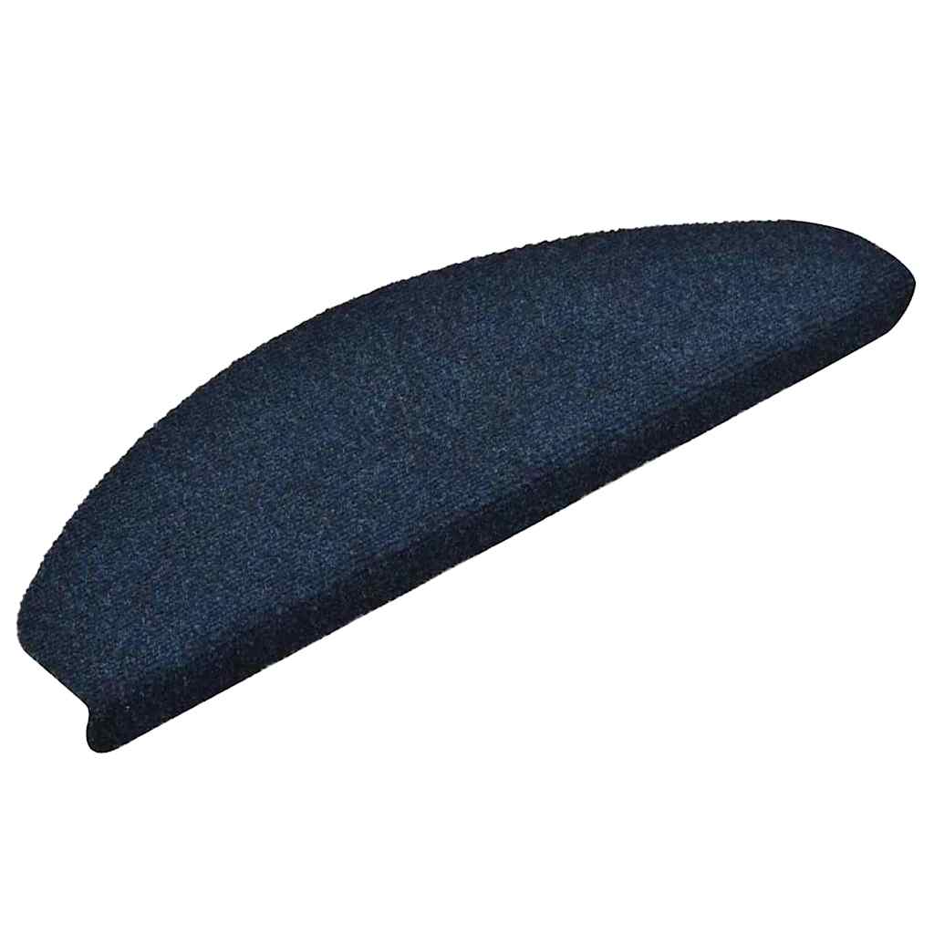 VidaXL alfombrillas para escaleras autoadhesivas 20 piezas 65x21x4 cm azul marino semicircular grande
