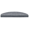 Vidaxx alfombras de escalera autoadhesivas 30 piezas 65x21x4 cm gris claro semicircular grande