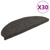 Vidaxl trapmatten zelfklevend 30 stuks 65x21x4 cm antraciet halfrond groot