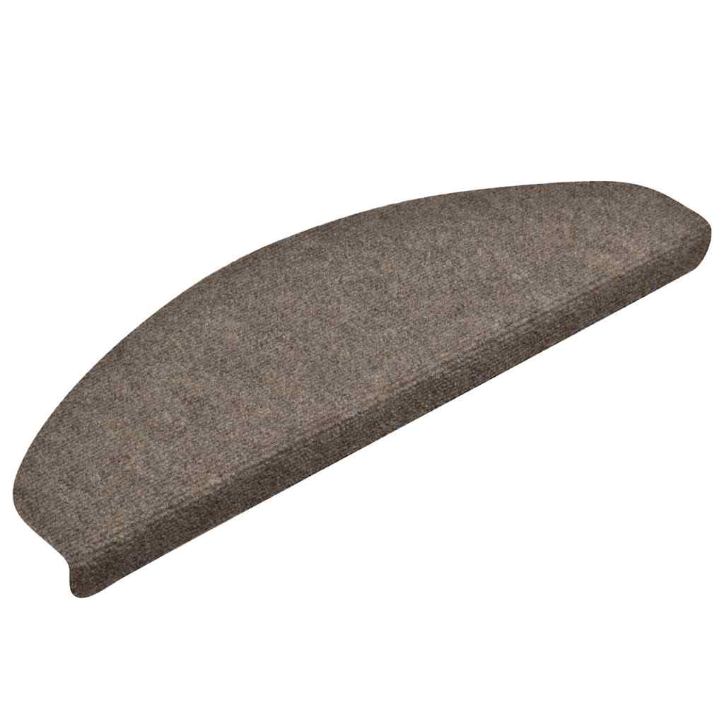 Vidaxl trapmatten zelfklevend 30 stuks 65x21x4 cm beige halfrond groot