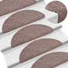 VidaXL Tappetini per scale autoadesivi 20 pezzi 56x17x3 cm marrone chiaro semicircolare