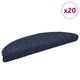 VidaXL Tappetini per scale autoadesivi 20 pezzi 56x17x3 cm blu semicircolare