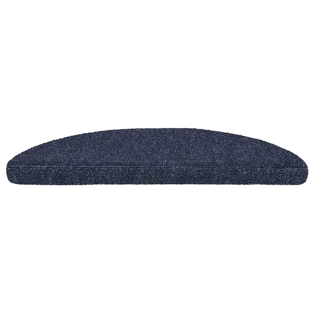 VidaXL Tappetini per scale autoadesivi 20 pezzi 56x17x3 cm blu semicircolare