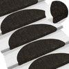 VidaXL Tappetini per scale autoadesivi 20 pezzi 56x17x3 cm marrone scuro semicircolare