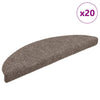 VidaXL Tappetini per scale autoadesivi 20 pezzi 56x17x3 cm beige semicircolare