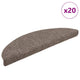 VidaXL Tappetini per scale autoadesivi 20 pezzi 56x17x3 cm beige semicircolare