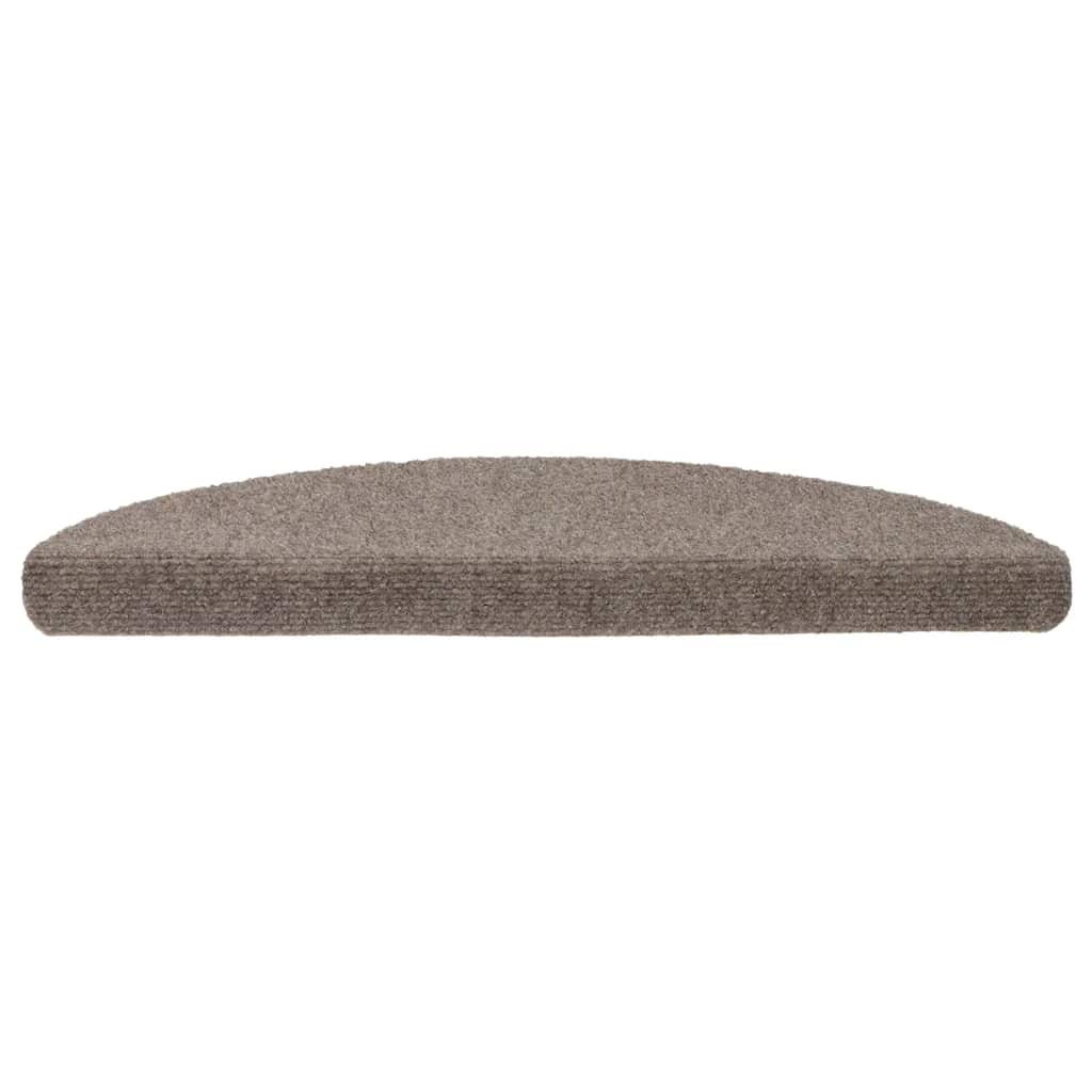 VidaXL Tappetini per scale autoadesivi 20 pezzi 56x17x3 cm beige semicircolare