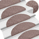 VidaXL Tappetini per scale autoadesivi 30 pezzi 56x17x3 cm marrone chiaro semicircolare