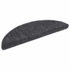 Tappetini per scale autoadesivi Vidaxx 30 pezzi 56x17x3 cm grigio scuro semicircolare