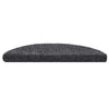 Vidaxx alfombras de escalera autoadhesivas 30 piezas 56x17x3 cm semicircular gris oscuro