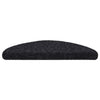 VidaXL Tappetini per scale autoadesivi 30 pezzi 56x17x3 cm nero semicircolare