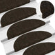 VidaXL Tappetini per scale autoadesivi 30 pezzi 56x17x3 cm marrone scuro semicircolare