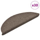 VidaXL Tappetini per scale autoadesivi 30 pezzi 56x17x3 cm beige semicircolare