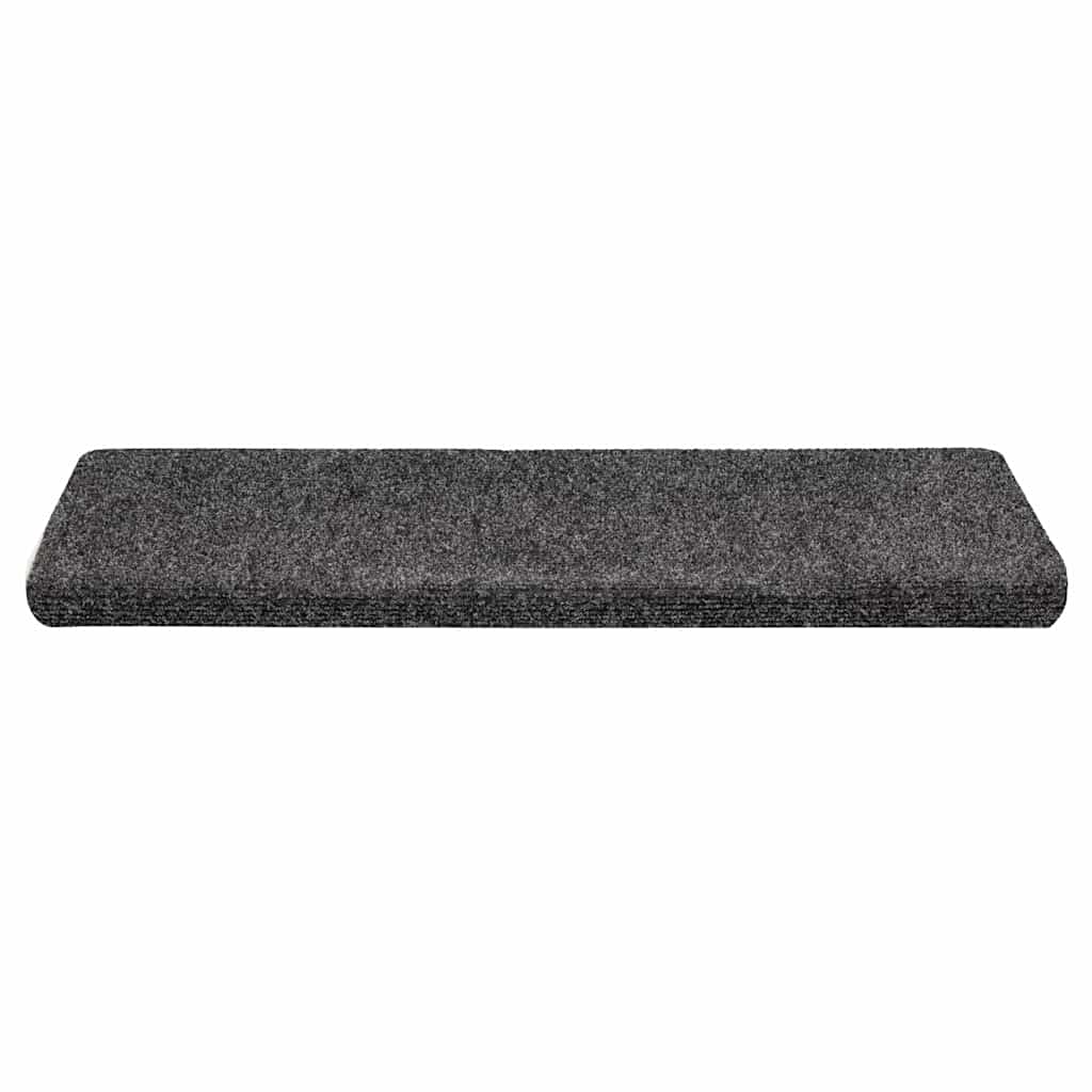 VidaXL tapetes para escaleras autoadhesivos 30 piezas 65x21x4 cm borde rectangular gris