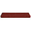 VidaXL tapetes para escaleras autoadhesivos 30 piezas 65x21x4 cm borde rectangular rojo burdeos