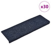 VidaXL tapetes para escaleras autoadhesivos 30 piezas 65x21x4 cm borde rectangular azul