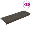 VidaXL tapetes para escaleras autoadhesivos 30 piezas 65x21x4 cm antracita borde rectangular