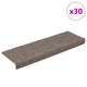 VidaXL tapetes para escaleras autoadhesivos 30 piezas 65x21x4 cm borde rectangular beige