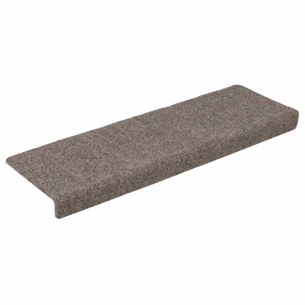 VidaXL tapetes para escaleras autoadhesivos 30 piezas 65x21x4 cm borde rectangular beige