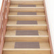 VidaXL tapetes para escaleras autoadhesivos 30 piezas 60x25 cm marrón claro rectangular