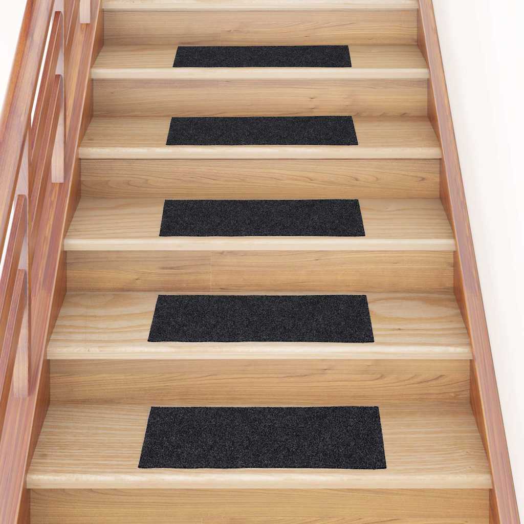 VidaXL tappetini per scale autoadesivi 30 pezzi 60x25 cm grigi rettangolari