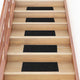 VidaXL alfombrillas para escaleras autoadhesivas 30 piezas 60x25 cm negro rectangular