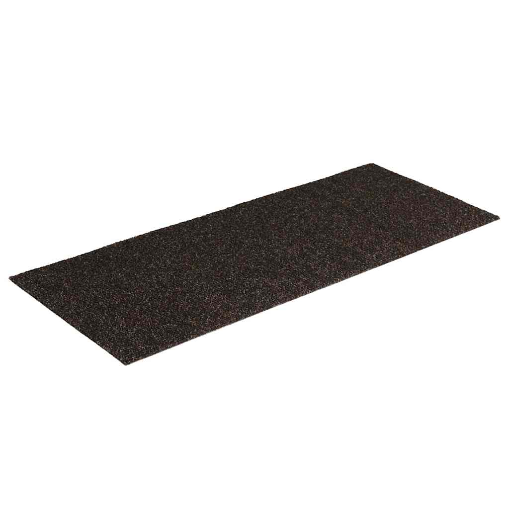 Vidaxx alfombras de escalera autoadhesivas 30 piezas 60x25 cm marrón oscuro rectangular