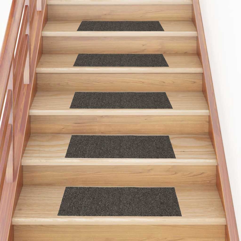 Tappetini per scale autoadesivi Vidaxx 30 pezzi 60x25 cm antracite rettangolari