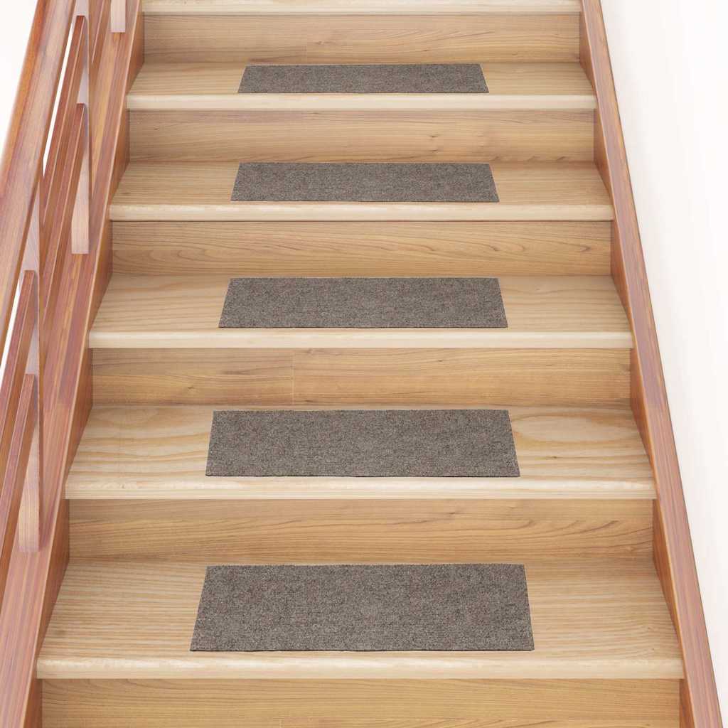 Vidaxx alfombras de escalera autoadhesivas 30 piezas 60x25 cm beige rectangular