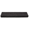 VidaXL tapetes para escaleras autoadhesivos 20 piezas 65x21x4 cm borde rectangular negro