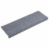 VidaXL tapetes para escaleras autoadhesivos 20 piezas 65x21x4 cm borde rectangular gris claro