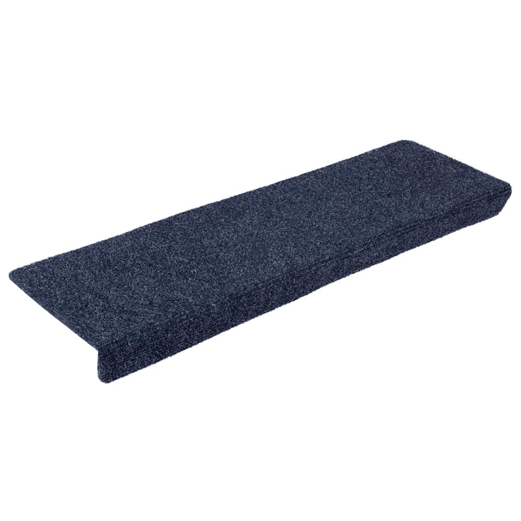 VidaXL tapetes para escaleras autoadhesivos 20 piezas 65x21x4 cm antracita borde rectangular