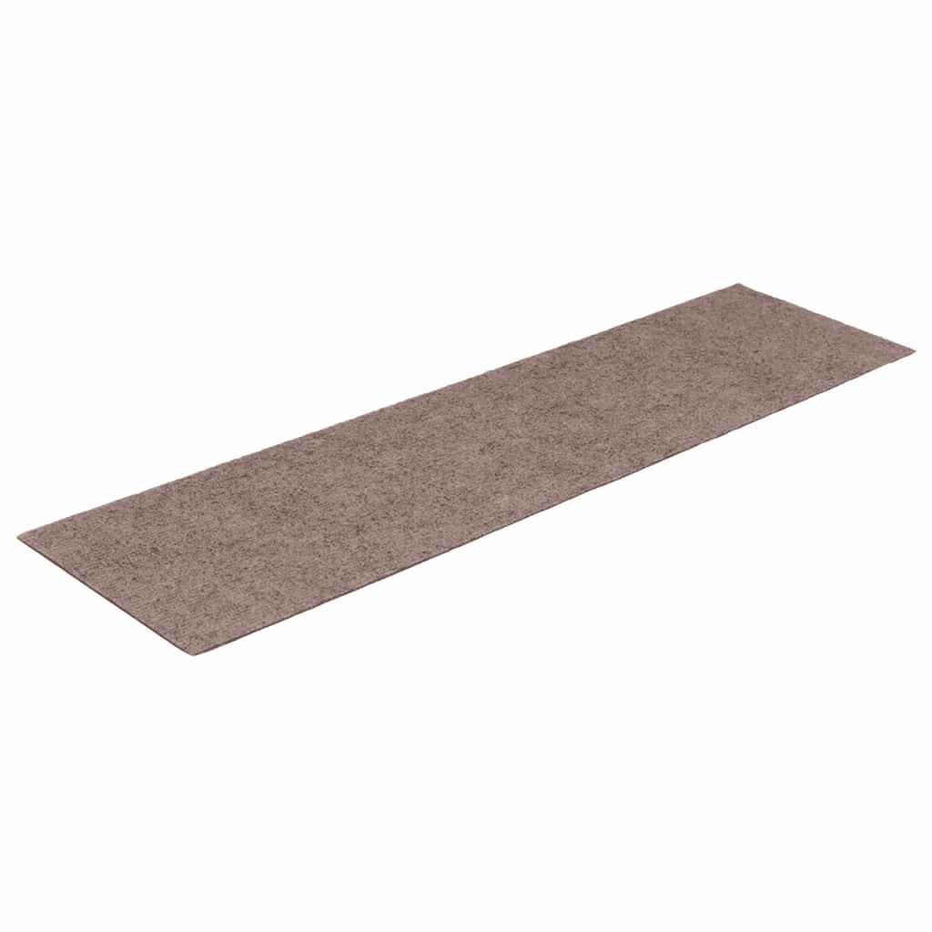 Vidaxx alfombras de escalera autoadhesivas 30 piezas 76x20 cm marrón claro rectangular