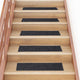 Vidaxx alfombras de escalera autoadhesivas 30 piezas 76x20 cm gris rectangular