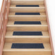 Vidaxx alfombras de escalera autoadhesivas 30 piezas 76x20 cm gris azul rectangular