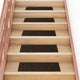 Tappetini per scale autoadesivi Vidaxx 30 pezzi 76x20 cm marrone rettangolare