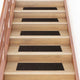 Vidaxx alfombras de escalera autoadhesivas 30 piezas 76x20 cm marrón oscuro rectangular