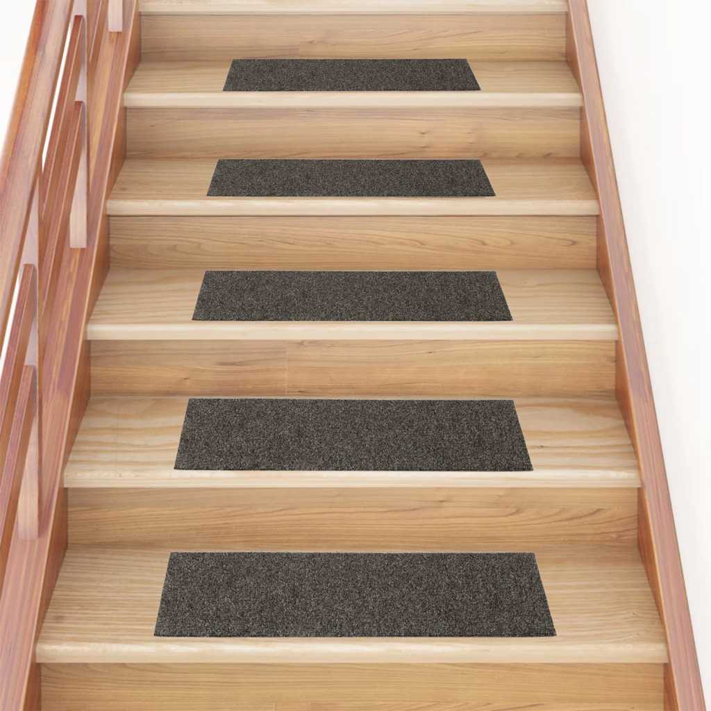 Tappetini per scale autoadesivi Vidaxx 30 pezzi 76x20 cm antracite rettangolari