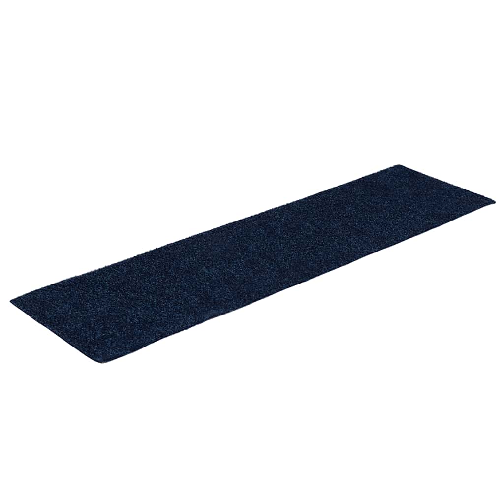 Vidaxx alfombras de escalera autoadhesivas 30 piezas 76x20 cm rectangular azul marino