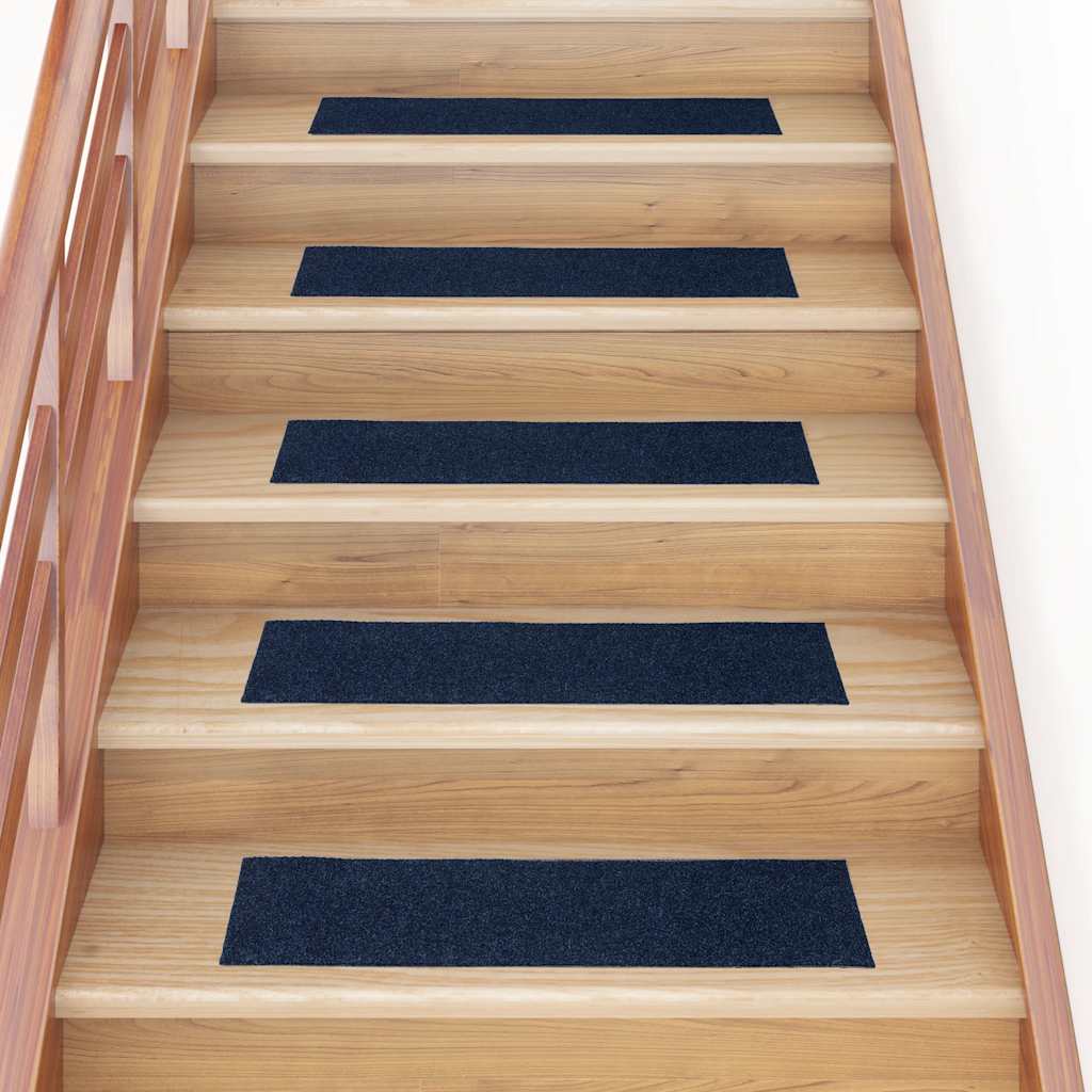 Tappetini per scale autoadesivi Vidaxx 30 pezzi 76x20 cm rettangolari blu navy