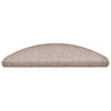 Tappetini per scale Vidaxx 30 pz 56x17x3 cm marrone chiaro semicircolare