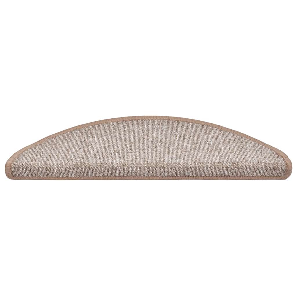 Tappetini per scale Vidaxx 30 pz 56x17x3 cm marrone chiaro semicircolare