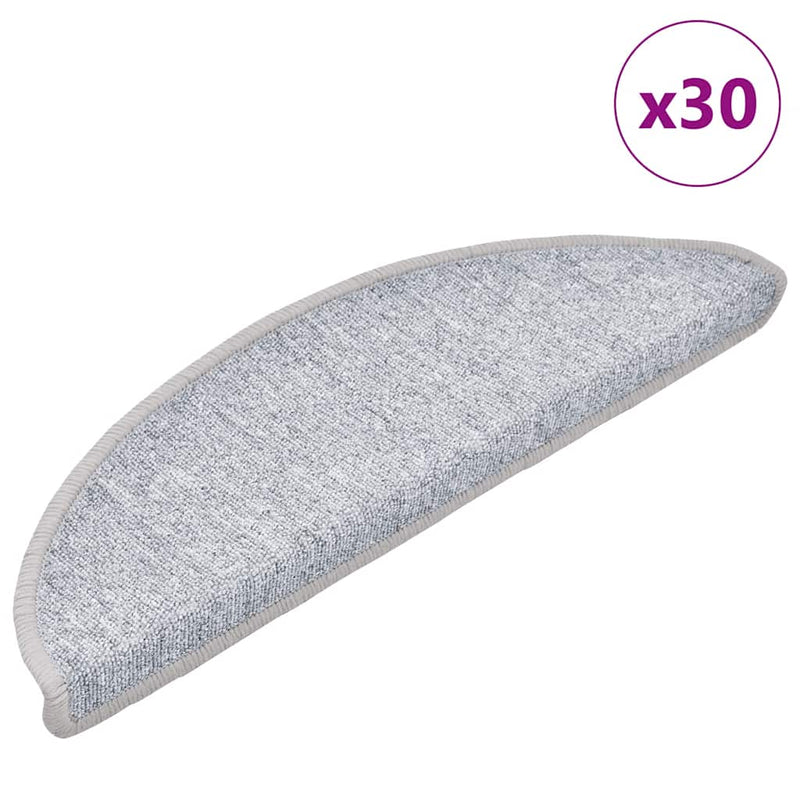 Tappetini Vidaxx 30 pz 56x17x3 cm grigio chiaro semicircolare